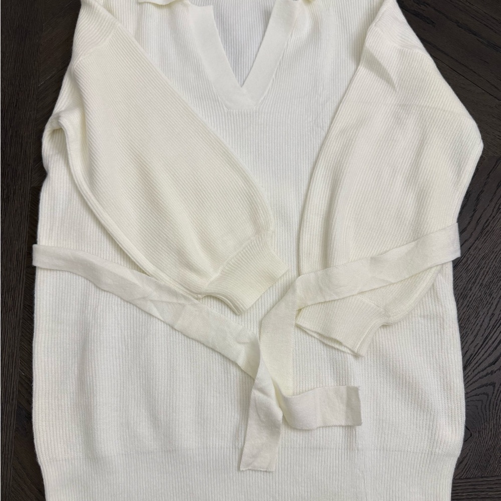 Chic Cream Long Sleeve Dress